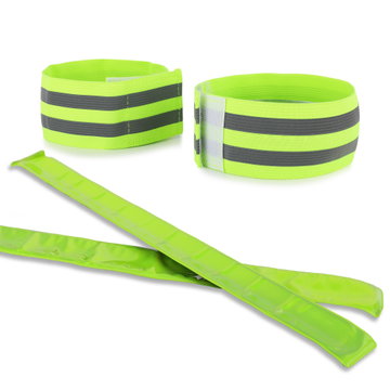 x2 Bracciali riflettenti + x2 Braccialetto slap alta visibilità per braccia, caviglie e gambe. Set di bande catarifrangenti per corsa, ciclismo, lavoro notturno ed escursioni, marca Cellonic