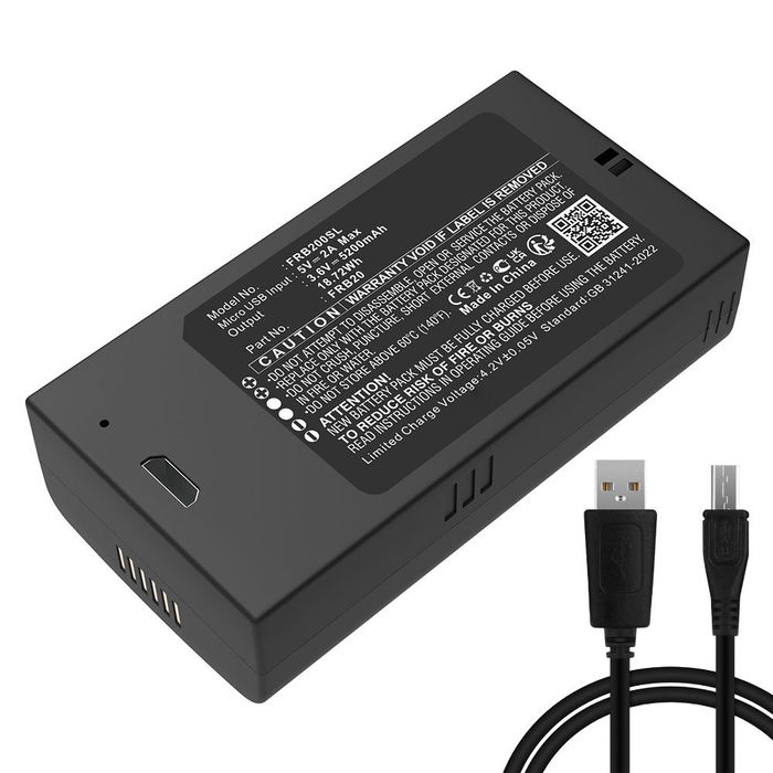 Battery for Imou Cell 2 FRB20 (5200mAh, 3.6V) by CELLONIC + Micro USB Cable