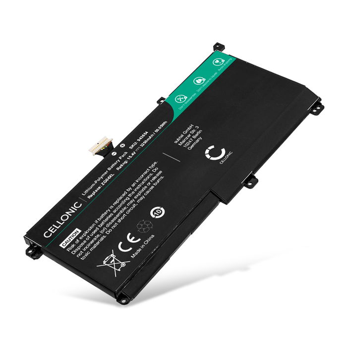 Batterie pour HP ZBook Studio G5, Studio x360 G5, Elitebook 1050 Gen 1, ZG04XL, L07046-855, L07352-1C1 15.4V 3250mAh de CELLONIC