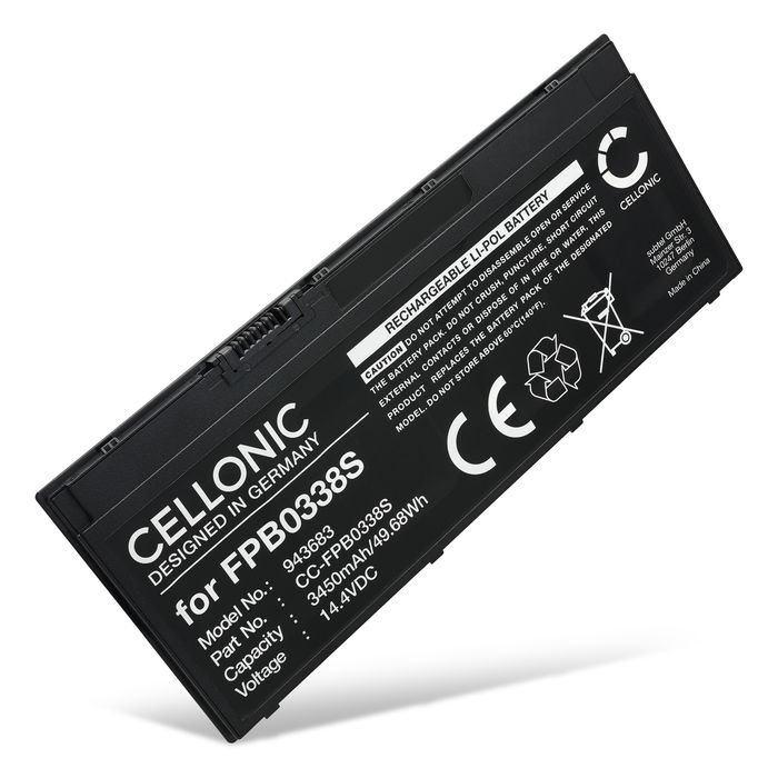 Akku für Fujitsu LifeBook E5510, U749, E5411, T937, Lifebook U7410, E559, U7510, U748, E558, U758, T939, E548, U747, Fujitsu FPB0338S, CP721834-01, CP734928-01 Laptop - 3450mAh 14.4V 