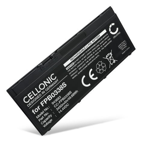 Batterie pour Ordinateurs Portables Fujitsu Lifebook E559, E5511, E5411, T937, U749 FPB0338S (3450mAh, 14.4V) de CELLONIC