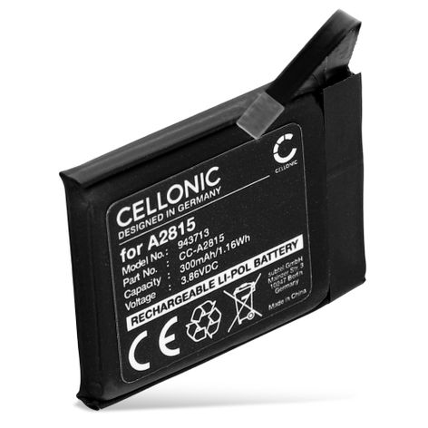 1x Akku für Apple Watch Series S8 45mm A2815 (300mAh, 3.86V) von CELLONIC
