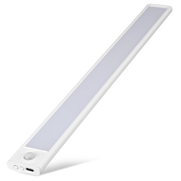 Barre LED 40cm Rechargeable | Détecteur de Mouvement | 3 Températures de Couleur (3000K/4000K/6000K) | Éclairage Magnétique Sans Fil pour Armoire de CELLONIC