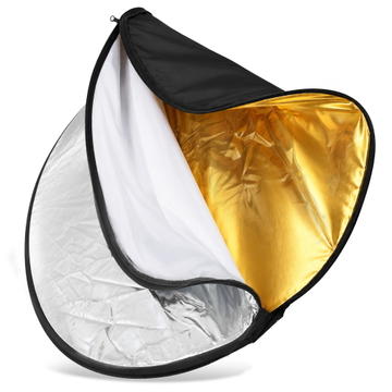 Panasonic HDC-H28 5in1 Falt-Fotostudio-Reflektor 80cm ( Silber, Gold, Weiß, Schwarz, Transluzent ) Faltbares Reflektorbrett from CELLONIC