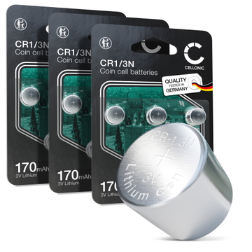 CELLONIC CR1/3N Batteries (Lithium, 170mAh, 3V) for Dog Training Collars, Cameras, Laser Sights - x15-Pack
