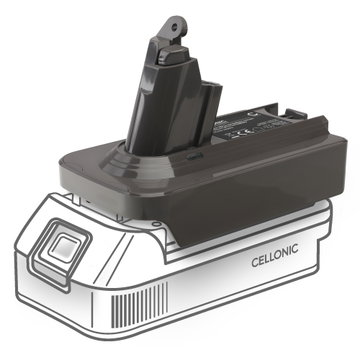 Adaptateur batterie Makita 18V vers Dyson V6 -  MT18V6 Convertisseur batterie pour aspirateurs Dyson de CELLONIC