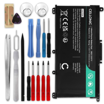 Batteria per HP Pavilion 14 X360; EliteBook 835 G10; 14-CE ht03xl (3400mAh, 11.55V) + set di utensili da 17 pezzi di CELLONIC